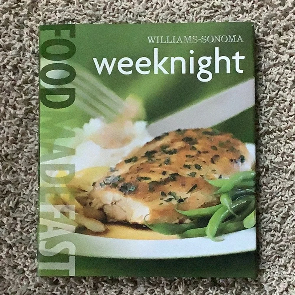 Williams-Sonoma Weeknight and Seafood hardback cookbooks bundle of 2